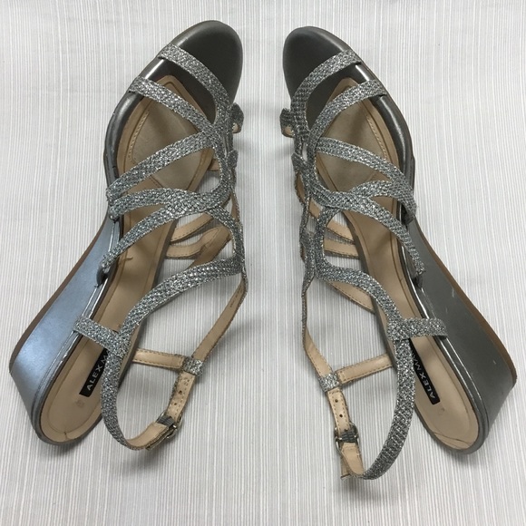 Alex Marie Cute Silver Wedges - Picture 7 of 8